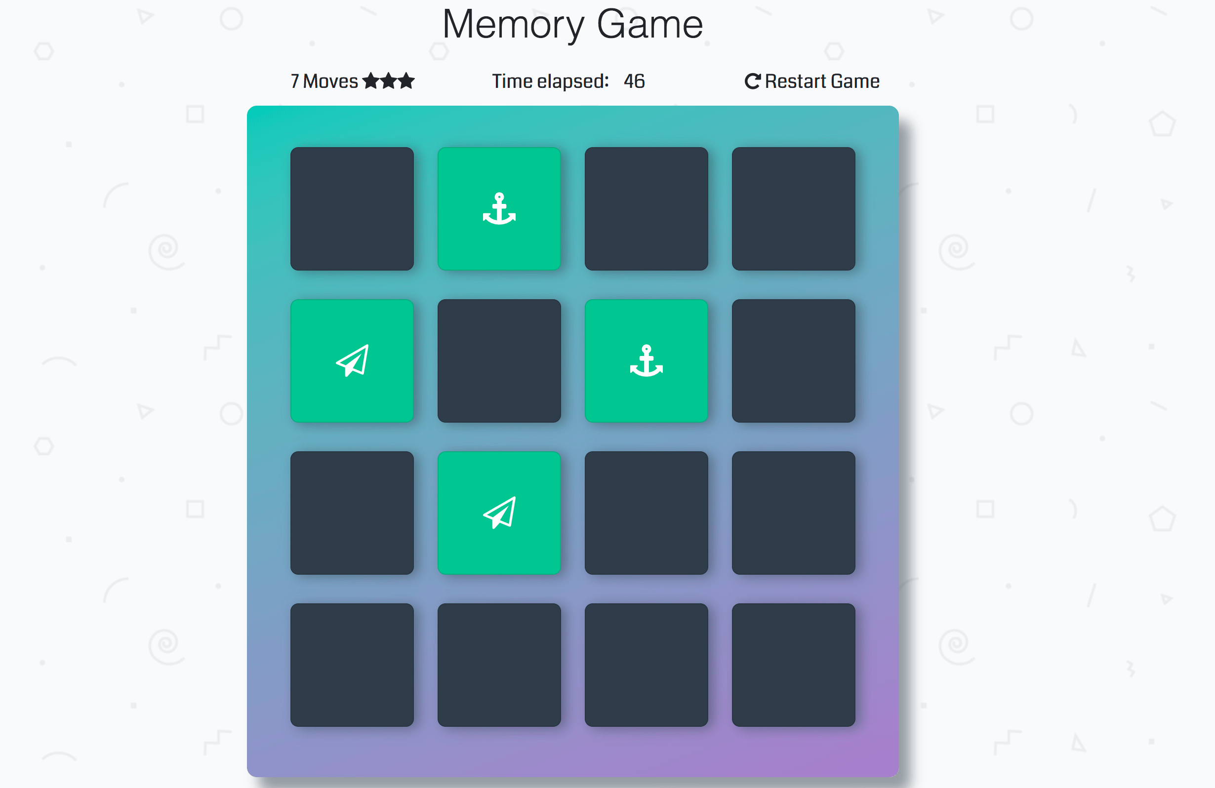 Memory Game screenshot